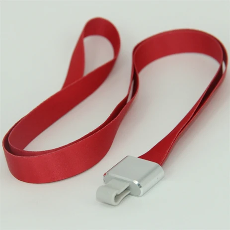 DEZHI J-Hook полиэфирные ремешки для бейджа ID держатель для карт, 15 мм шейный ремешок для рабочих карт и ID карт, логотип на заказ - Цвет: silver-red