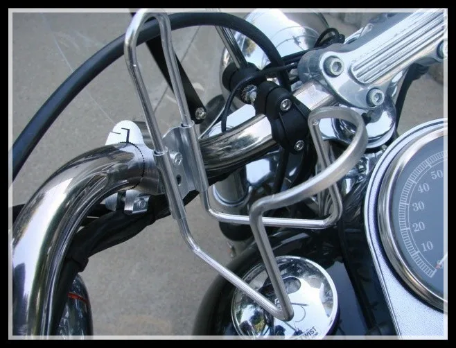 

SLIVER MOTORCYCLE ATV DIRT BIKE BAR CAN CUP DRINK WATER BOTTLE HOLDER STAINLESS