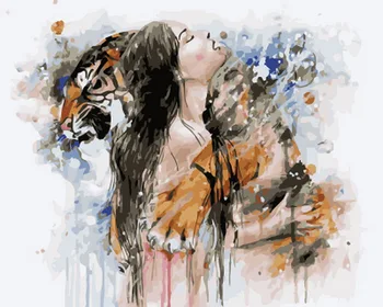 

Unframe diy picture oil painting by numbers paint by number for home decor canvas painting 5065cm tiger with girl