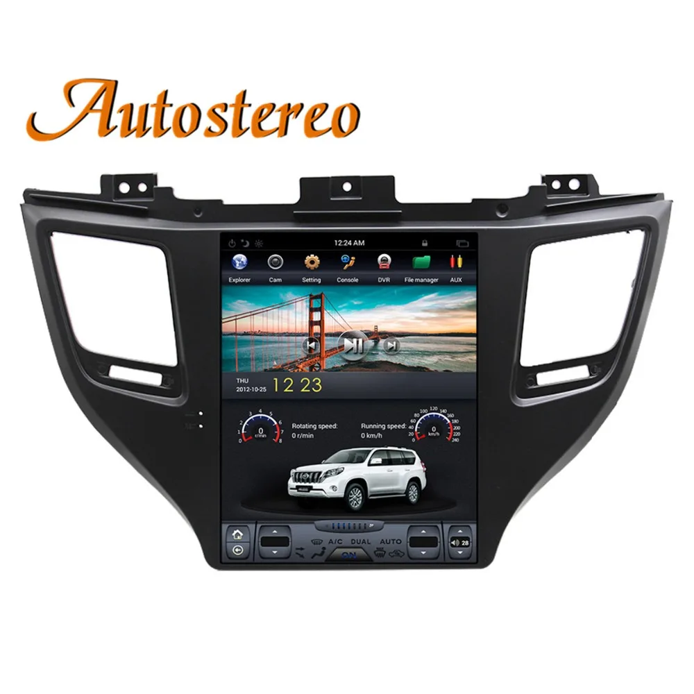 Discount Tesla style Car GPS Navigation For Hyundai Tuscon 2015-18 Headunit multimedia player Auto stereo radio tape recorder NO DVD IPS 2