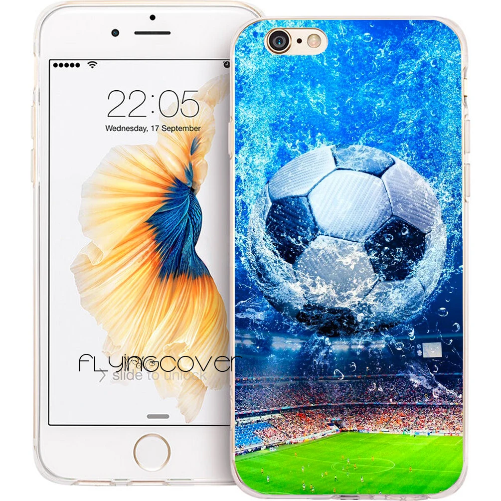 

Coque Football Soccer Ball Clear Soft Silicone Phone Cases for iPhone XS Max XR X 7 8 6 6S Plus 5S 5 SE 5C 4S 4 iPod Touch 6 5.