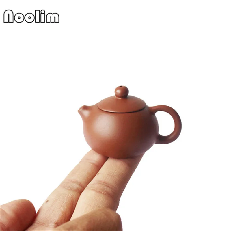 Фиолетовый Глиняный Пальчиковый чайник, маленький карманный чайный набор, аксессуары, украшения, украшение для чайного стола