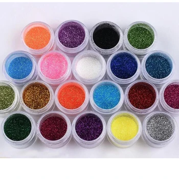 

1box (10ml/box) Nail Glitter Powder Holographic Powder Glitters For Nails Art Dipping Powder Glitter 0.2mm Multi-colors