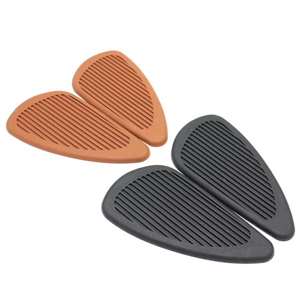 

Black Brown Motorcycle Rubber Vintage Gas Tank Knee Pads Side Panel Traction Pad Sticker For Harley Cafe Racer Classic Universal