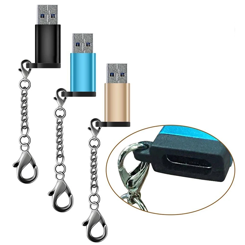 Thbelieve USB A Male To USB C Female Adapter USB Type C To USB 3.0 Adapters With Mini Keychain USB-C Converters Drop Shipping (1)