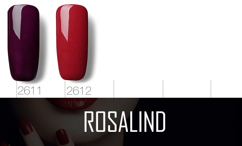ROSALIND гель 1 S 10 мл красный цвет серии УФ гель для наращивания ногтей лак Полупостоянный Замачивание от ногтей УФ светодиодный гель лак