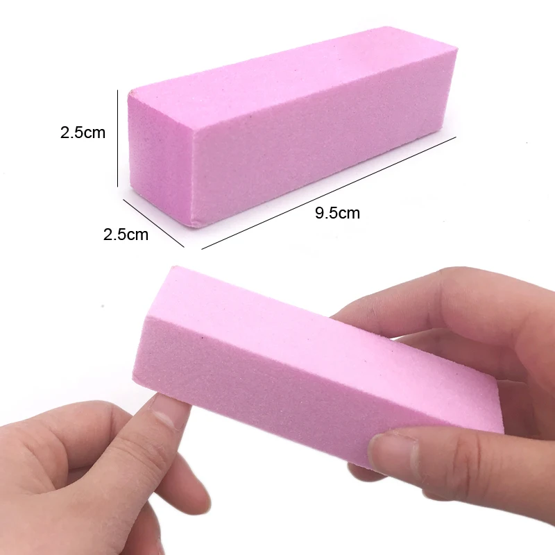 5 шт., розовая губка, буферный блок, маникюрный набор для шлифовки пилок для ногтей, набор кистей для ногтей, профессиональный Гель-лак, набор для ухода за акриловыми аксессуарами