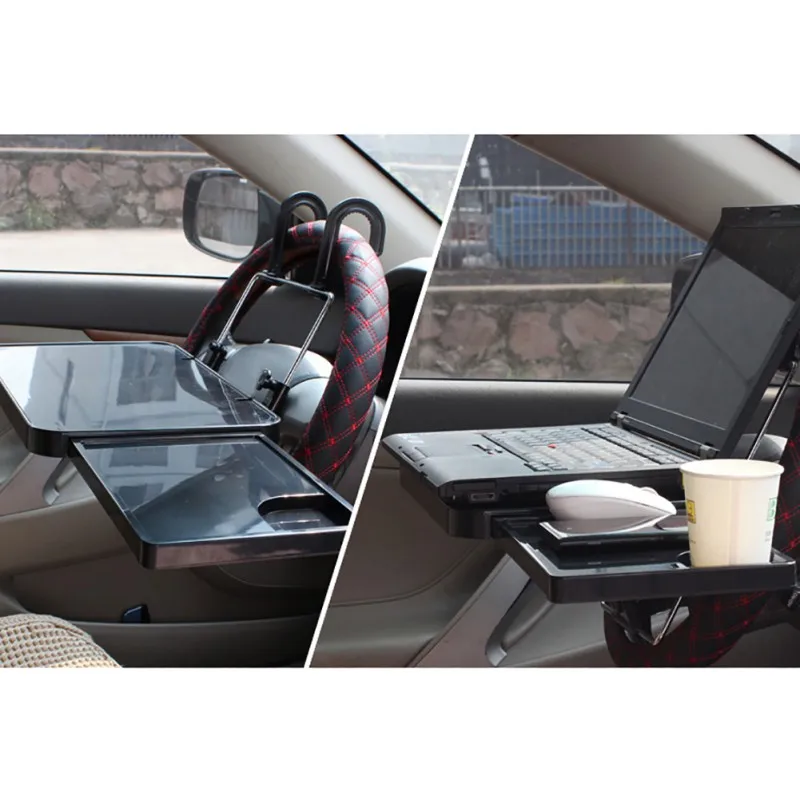 Portable Foldable Car Laptop Stand Foldable Car Seat/Steering Wheel Laptop/Notbook Tray Table Food/drink Holder Stand