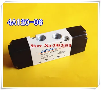 

Free shipping 5 Way 2 Position 1/8" inch Pneumatic Airtac Air Control Solenoid Valve 4A120-06 Inlet Outlet Exhaust 1/8" bsp