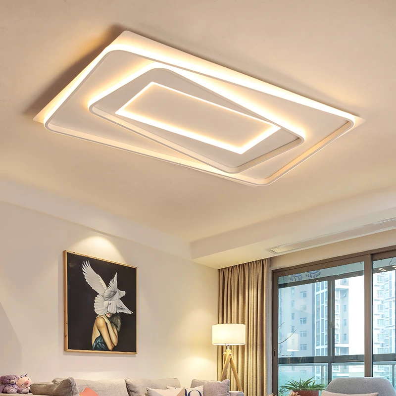 

Ultra-thin Modern Square/Round LED Chandeliers Ceiling For Living Room Bedroom Study Remote Control Acrylic Home Deco chandelier