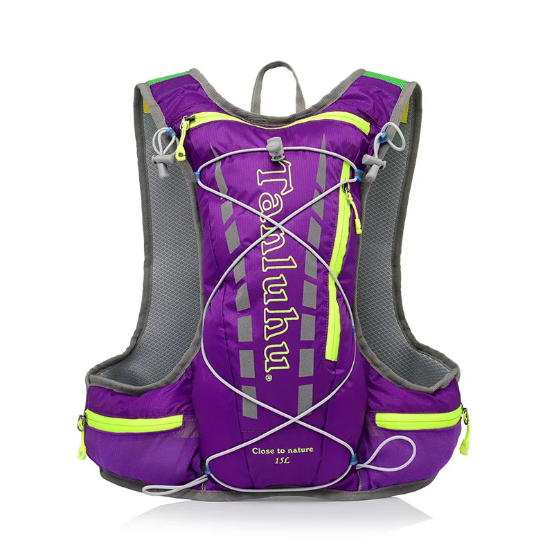 Велосипедный рюкзак, ультралегкий, для спорта на открытом воздухе, дышащий, для мужчин и женщин, MTB, для велосипеда, рюкзак, сумка без воды, велосипедный рюкзак - Цвет: purple