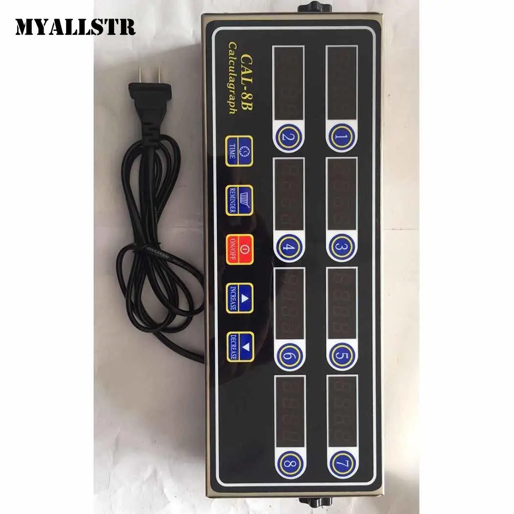

Portable Stopwatch LCD Display 8 Channel AC 220V 50/60 Hz Digital CAL-8B 2W Kitchen, etc Timer Home Kitchen