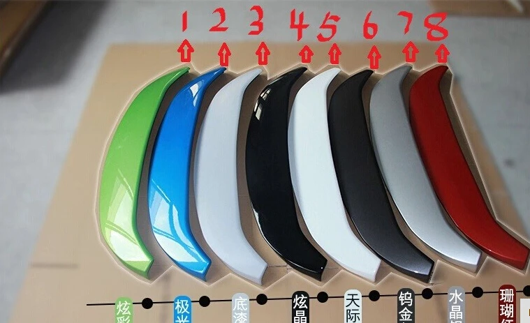 

High Quality ABS lacquer that bake Rear Wing Spoiler, Trunk Boot Spoiler For Toyota Yaris L 2014 2015 20162017
