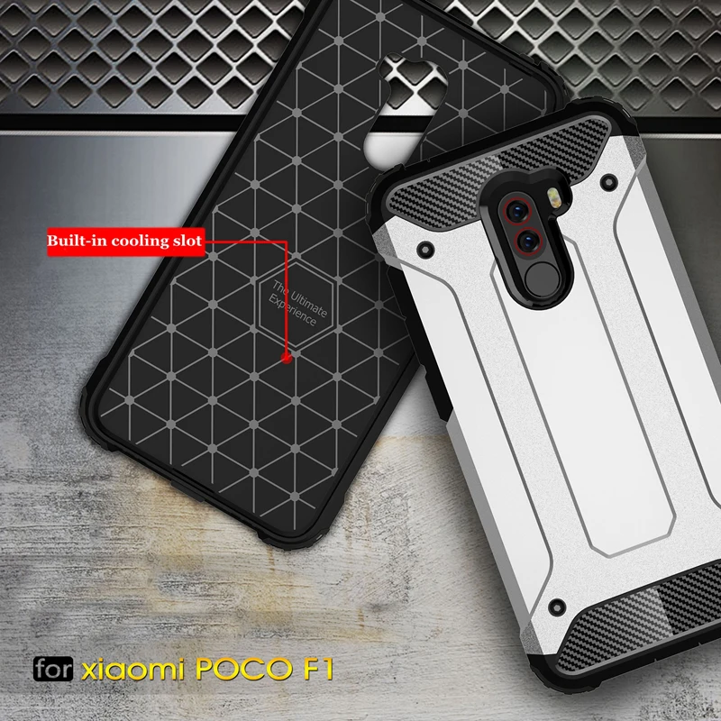 Чехол для Xiaomi Pocophone F1 жесткий прочный Poco Mi гибридный защитный чехол телефона