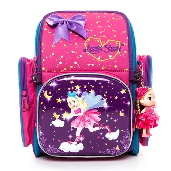 

Children School Bags for Girls Orthopedic Waterproof Backpacks Pink Princess Fairy Book Bag Dinosaur Fold Satchel Knapsack