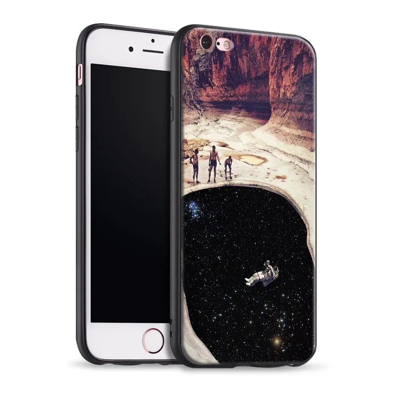 

Retro mixed media collage art Tpu Soft Silicone Phone Case Cover For Apple iPhone 5 5s Se 6 6s 7 8 Plus X XR XS MAX
