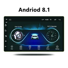 Universale 7 Pollici Android 8.1 wifi bluthtooth radio touch screen in dash Lettore multimediale con sistema di Navigazione gps per auto