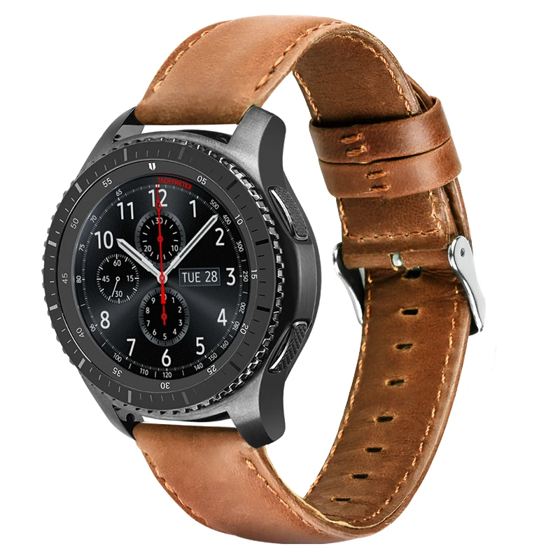 Laforuta Quick Release Watch Band 22 мм ремешок из натуральной кожи для samsung gear S3 Classic Frontier Galaxy Watch 46 мм Смарт-часы