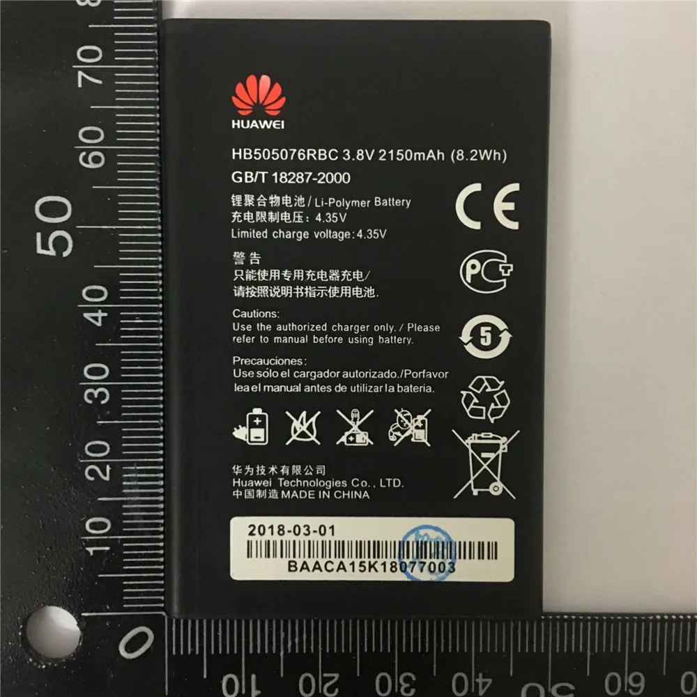 

Battery HB505076RBC 2150mAh For Original Huawei A199 C8815 G606 G610 G700 G710 G716 G610S Mobile Phone Batteries