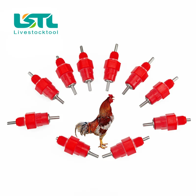 

High Quality 160 Pcs Automatic Chicken Drinking Nipples 360 Angle Ball-Type Chicken Water Nipple Wholesale Free Shipping30