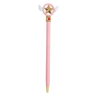 1 шт., розовая шариковая ручка с маленькими крыльями сакуры, черная ручка с металлическим наполнением, индивидуальная ручка 0,5 мм, кавайные канцелярские принадлежности для школы и офиса - Цвет: 1 pc
