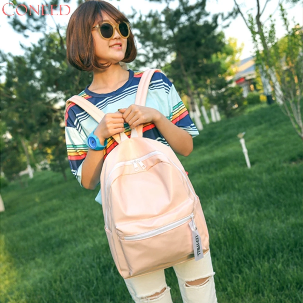 Coneed Школьные ранцы Очаровательный приятно корейский Для женщин Школьные ранцы милый рюкзак Винтаж ноутбука oct16