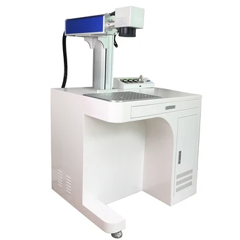 

Raycus Fiber laser marking machine 30W 300x300mm Ddesktop fiber laser engraving machine with chuck rotary and ring rotary