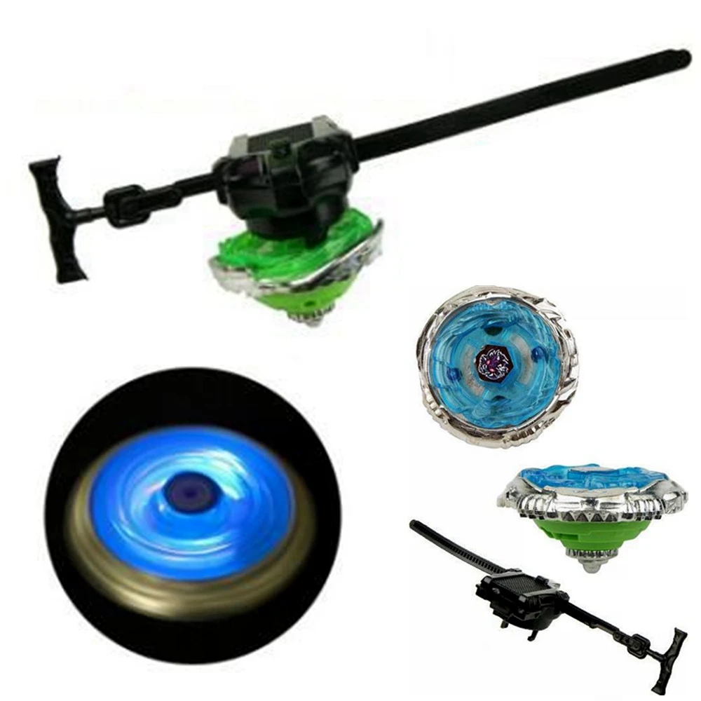 

1 set Luminous Spinning Top With Launcher Metal Model Flashing Light Glow At Night Gyro Kid Gift Toy