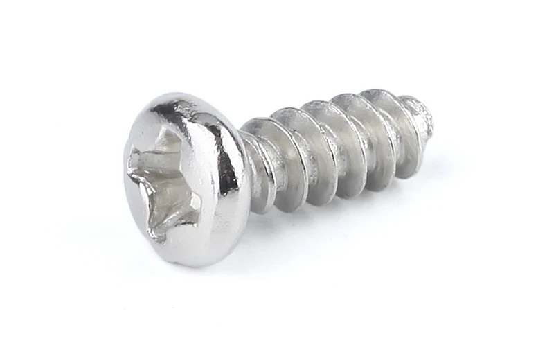 200PCS M1.2 M1.4 M1.5 Round Head Flat Tail Self-tapping Screws Nickel-plated Cross Recessed Pan Head Tapping Screws