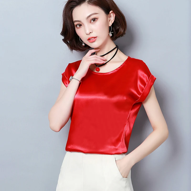 summer short sleeve plus size ladies tops feminine blouses fashion woman blouse 2018 chiffon women blouse shirt blusas 0701 30