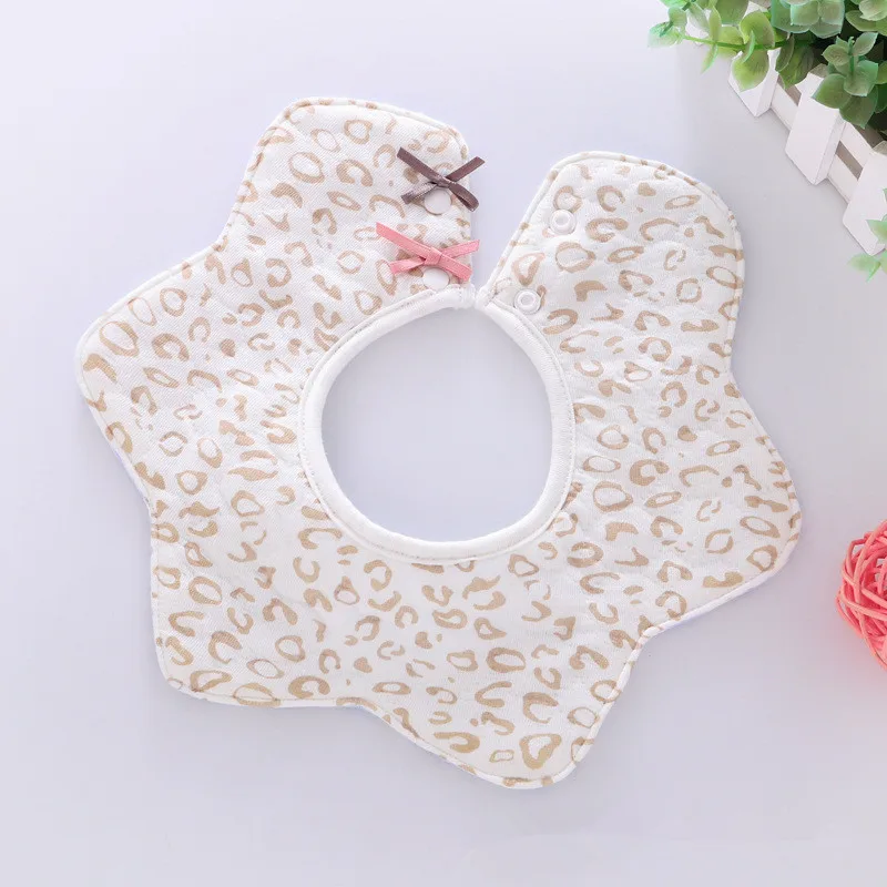 Baby Bibs 360 Degree Rotation Cotton Soft Baby Kids Bandana Burp Cloth Lovely Flower Newborn Infant Saliva Towel Baby Stuff new born baby accessories	