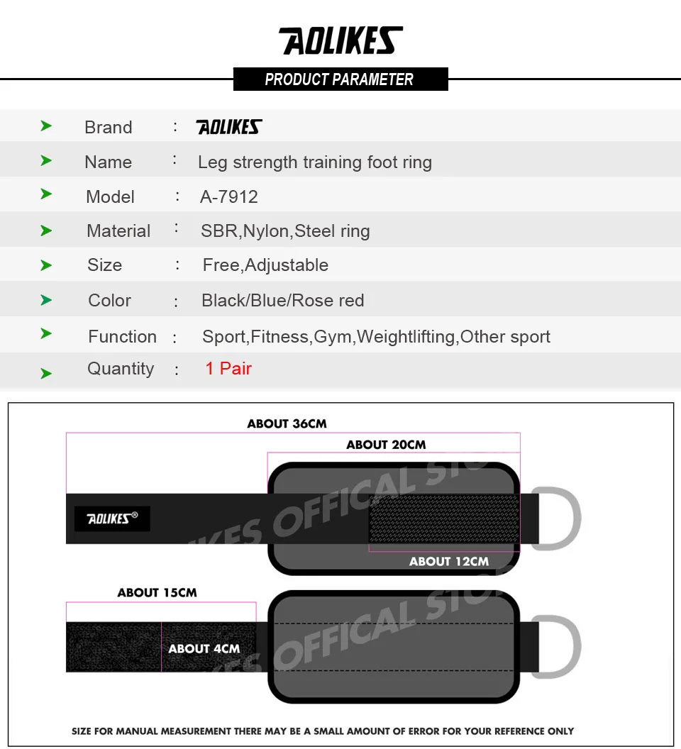 AOLIKES, 1 пара, пояс сопротивления для бодибилдинга, d-образное кольцо, ремни на лодыжке, Домашняя Тренировка, упражнения на лодыжки, манжеты на лодыжке, силовая тренировка ног