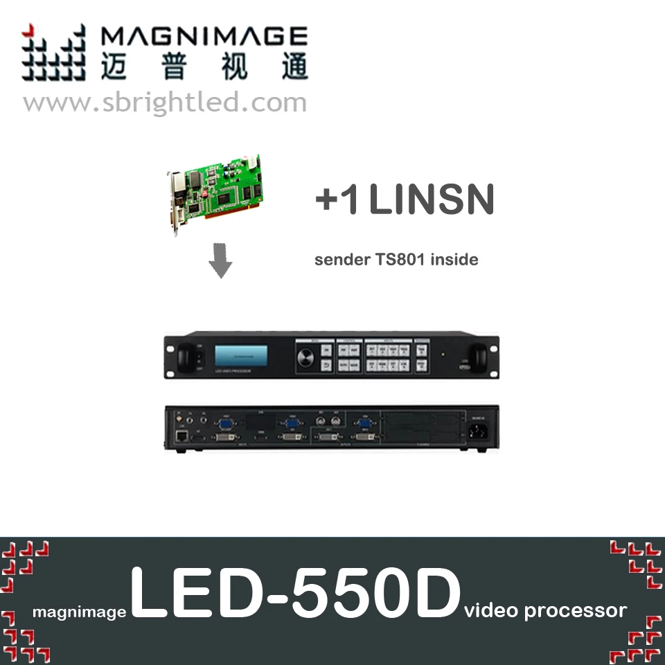 freeship 마지니 LED-550D + 1pcs 린스 TS802 lednvideo 프로세서 내부