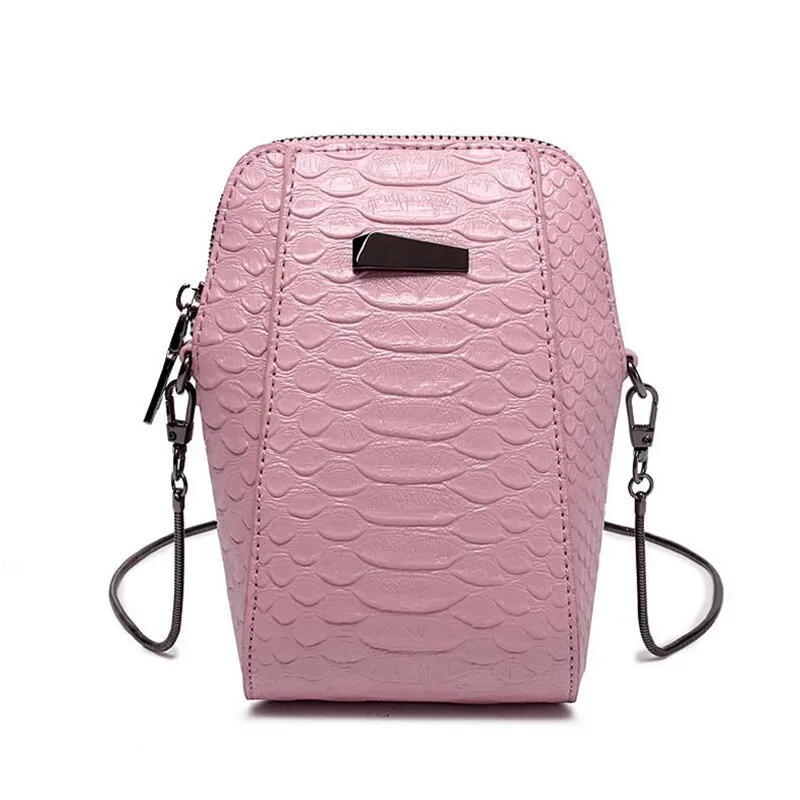 

BARHEE Easy Carry Mini Crossbody Bags for Girls Chains Women Shoulder Bag Crocodile Purse Phone Beach Handbag Pink Pouch