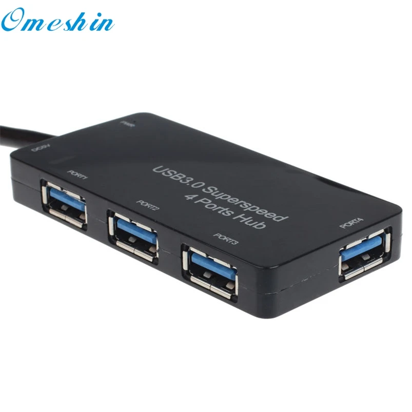 OMESHIN SimpleStone на солнечных батареях USB 3,0 4-Порты и разъёмы SuperSpeed компактный концентратор адаптер для ПК ноутбука Mac 60315