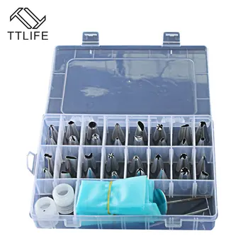 

TTLIFE 38PCS/Set +32 403 Stainless Steel DIY Decorating Tips Cake Tools Pastry Bag Nozzles Cream Kitchen Accessories Patisseries
