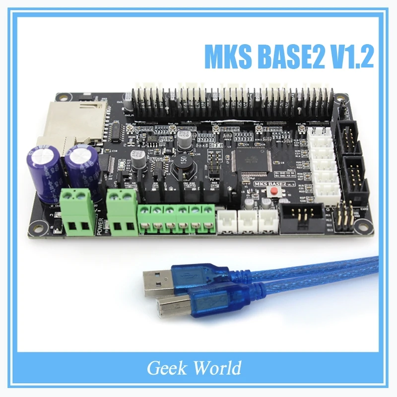 NEW Smoothieware controller board MKS BASE2 V1.2 opensource 32bit Smoothieboard Arm support Ethernet preinstalled heatsinks