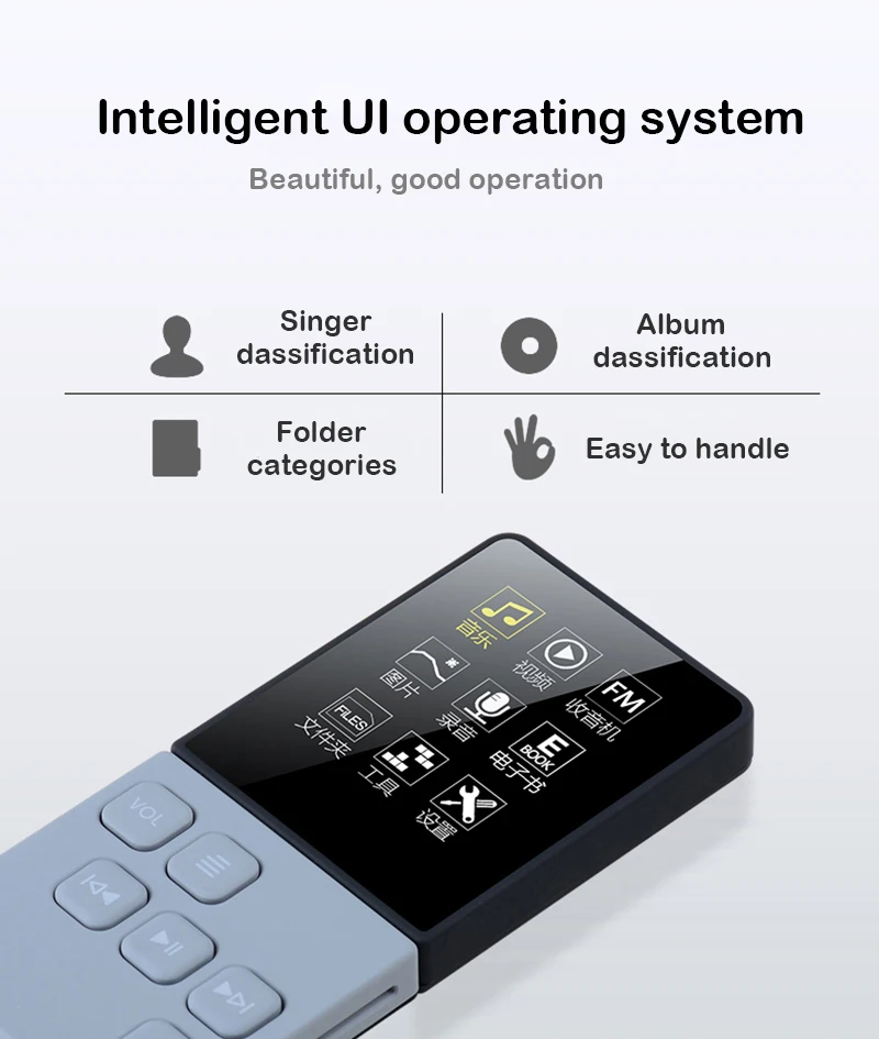 ShareE zone G9 MP3 Player Build in Speaker MP3 music player fm radio walkman Photo Viewer 8GB Memory Voice Recorder Players 