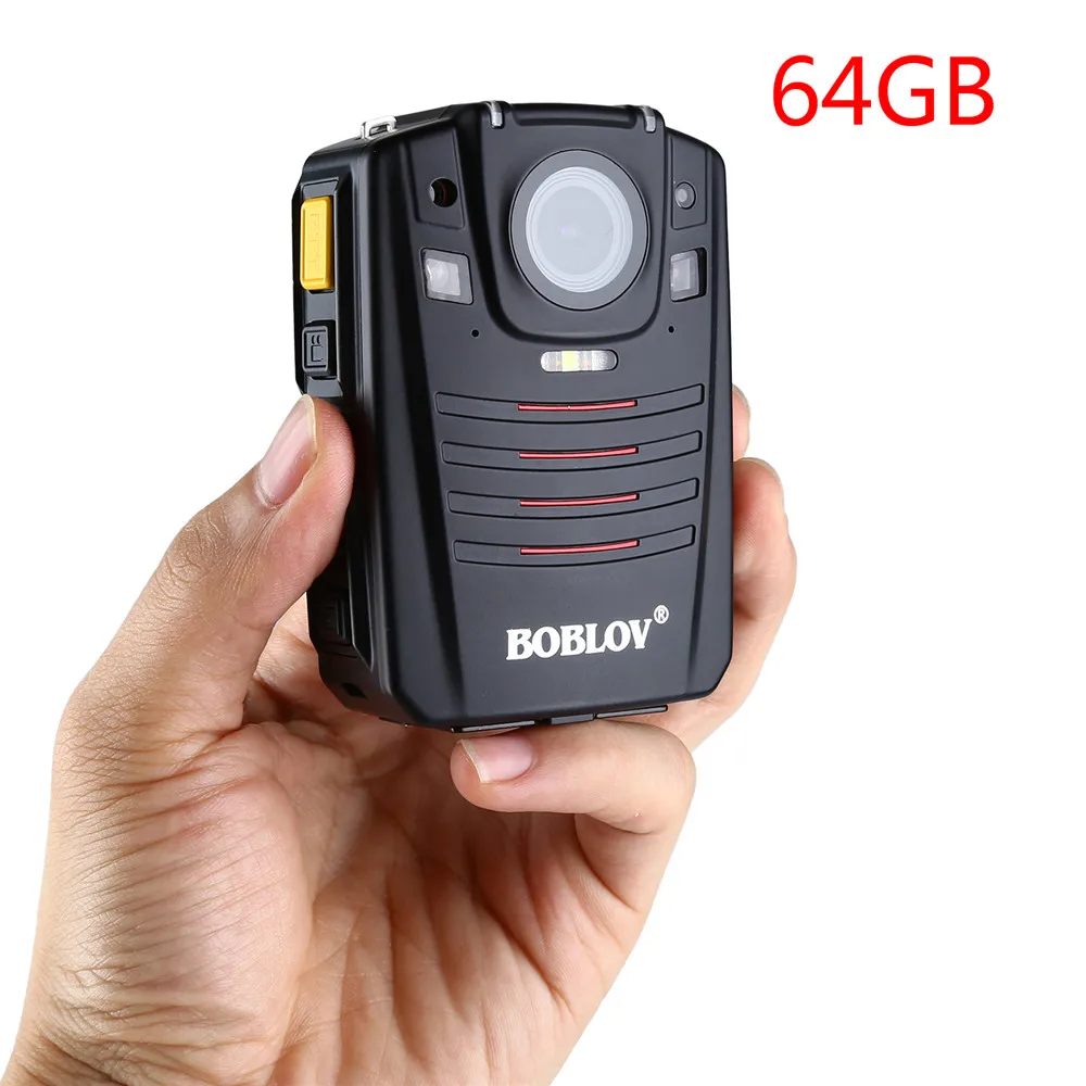 

BOBLOV HD66-07 1296P 64GB Ambarella A7 Body Camera Audio Video Recorder 2.0 LCD Night Vision Police Cam GPS Remote Control