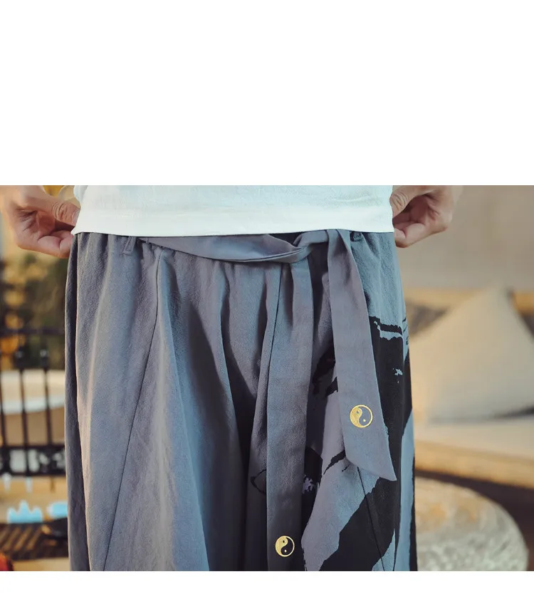 Мужские брюки в стиле хип-хоп, мешковатые хлопковые льняные шаровары, мужские и женские спортивные штаны, мужские широкие брюки, harajuku, уличная одежда, брюки, брюки, 5XL