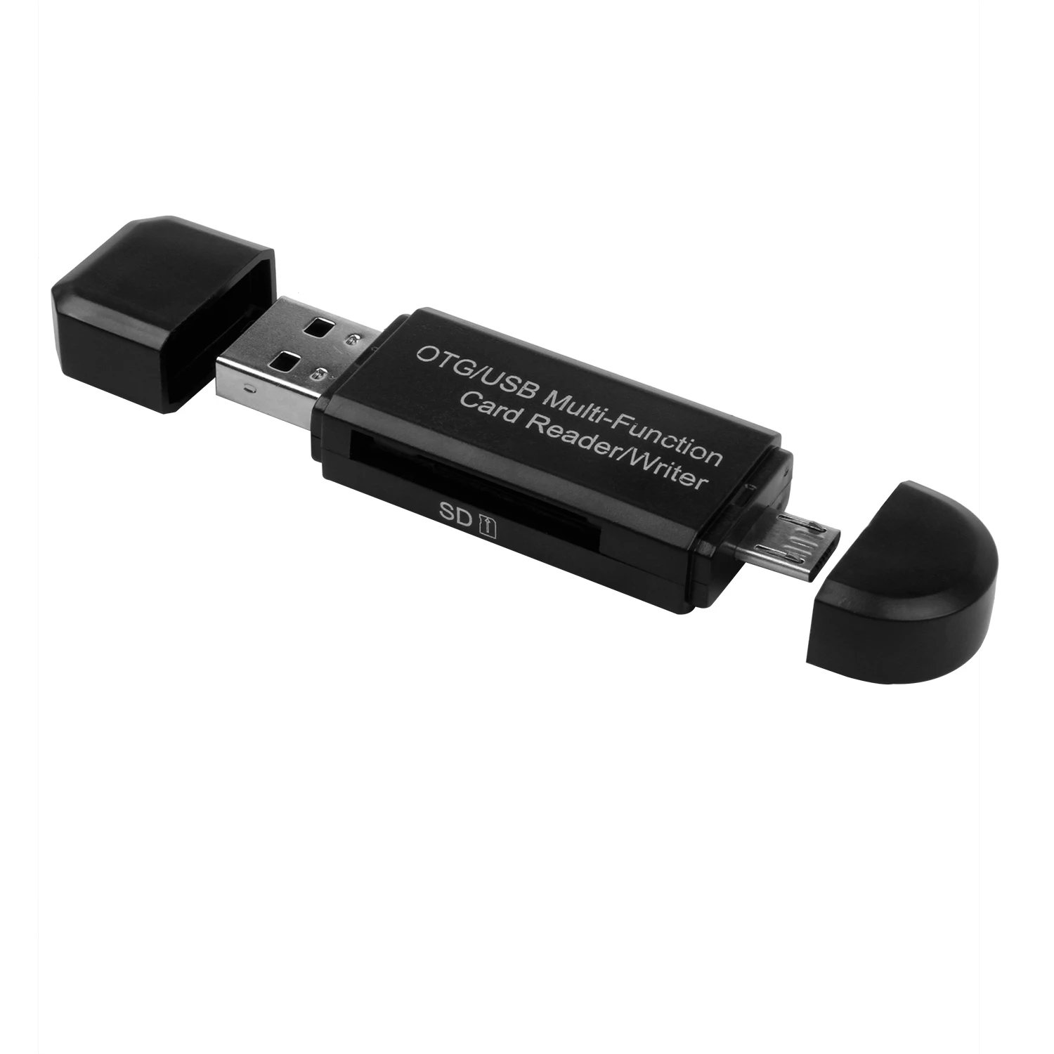 1x пластиковый OTG кардридер Micro-SD/SD карта/USB Картридер для телефона TF высокая скорость 2,0 мульти-функция кардридер