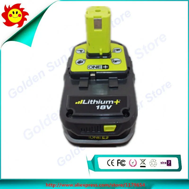 1 шт. Ryobi 18 v 1500 mah литиево-ионная литий-ионный Батарея 1.5Ah 18 v P103 мощный б/у