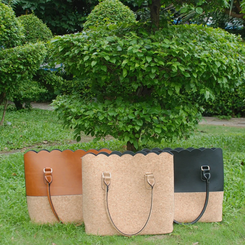 Buy Wholesale Blanks DOMIL Cork Scalloped Handbags