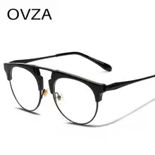 OVZA Новейшая модная оправа для очков мужские прозрачные оправы для очков женские высококачественные очки с металлической оправой S9025
