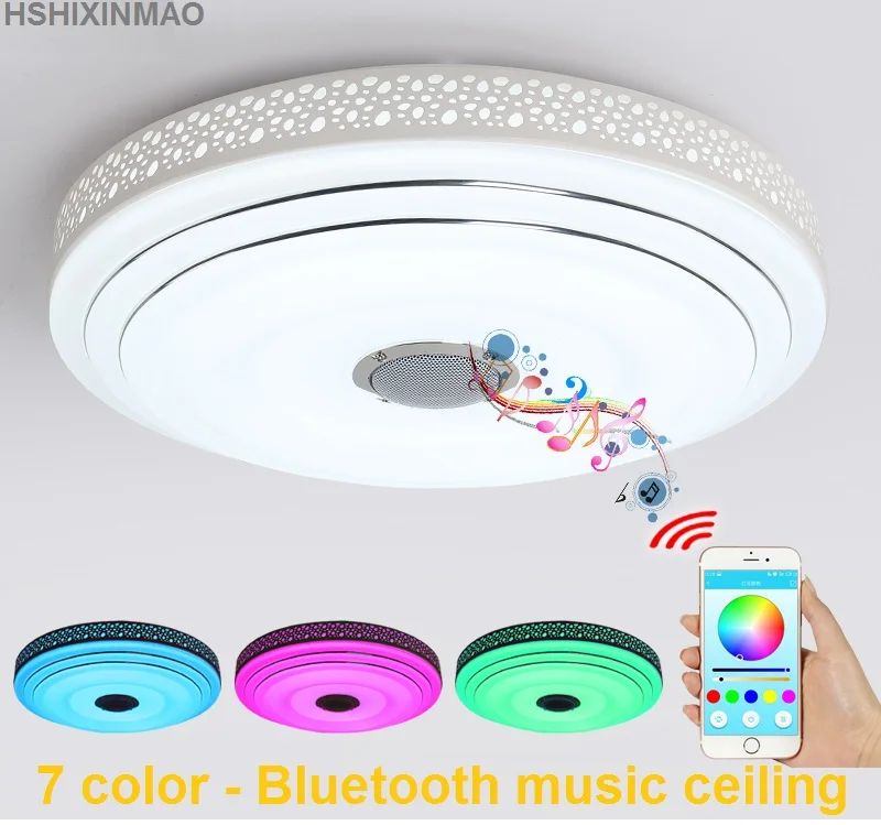Новый RGB Затемнения 36 Вт СВЕТОДИОДНЫЙ потолочный светильник с Bluetooth и Музыки 85-265 В