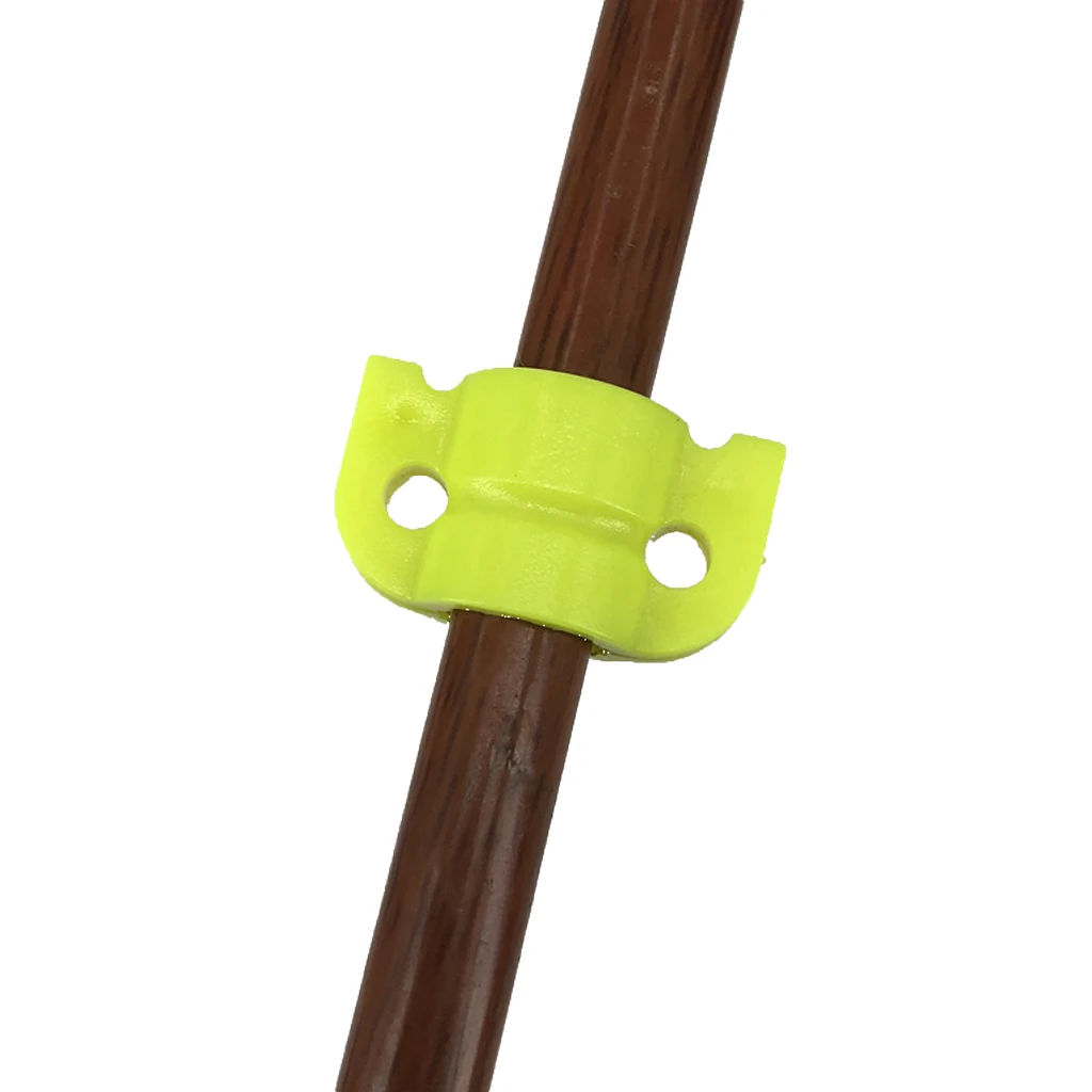 10 Pieces Plastic Bowfishing Arrow Safety Slides for 8mm Shaft Shooting Fish Arrow Slider Tied with Fishing Rope