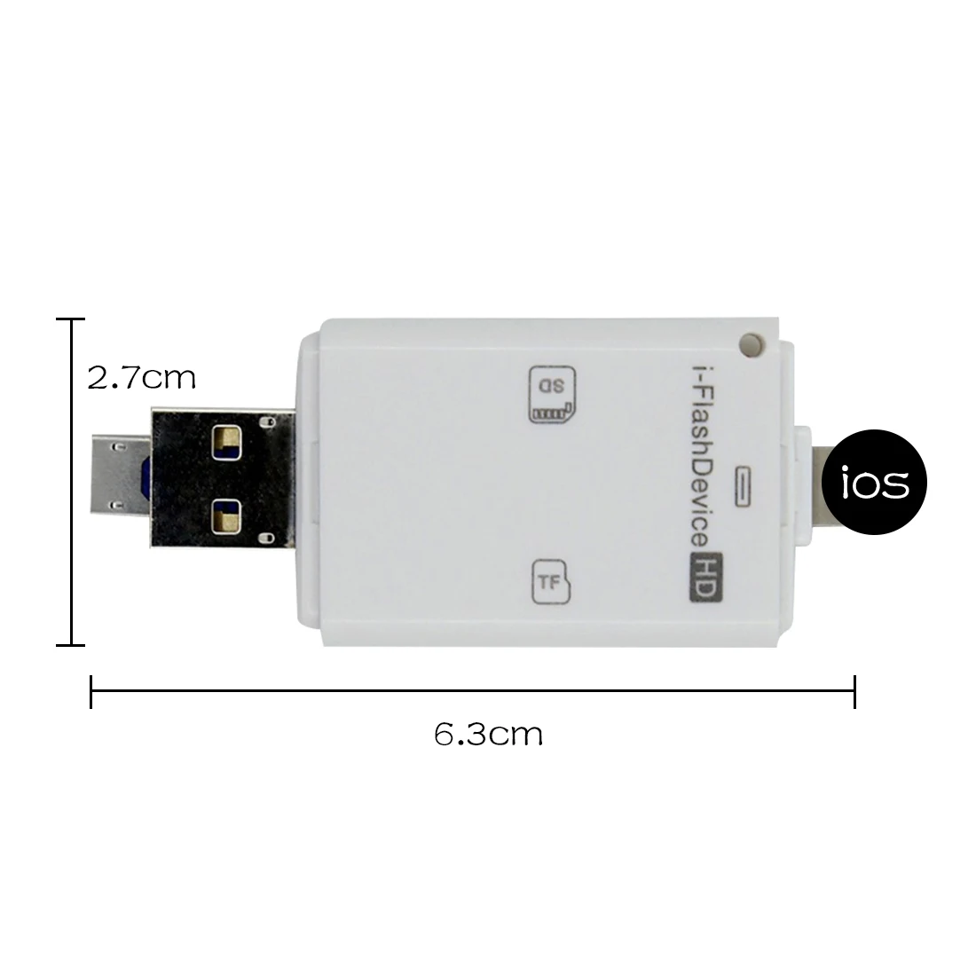 Горячие 3in1 Micro USB Reader Micro SD SDHC TF SD карты для iPhone 5/5S/6/6 7 Plus/iPad Pro AIR/Samsung/LG/HTC Andrid OTG телефонов