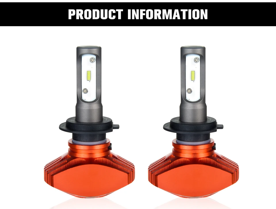 Foxcnsun 1PCS 40W 8000LM 6500K CSP LED H7 Led H4 Car Headlight Bulb Fanless H11 H8 H9 9005 HB3 9006 HB4 Hi Lo Beam H1 H3 12V 24V (8)