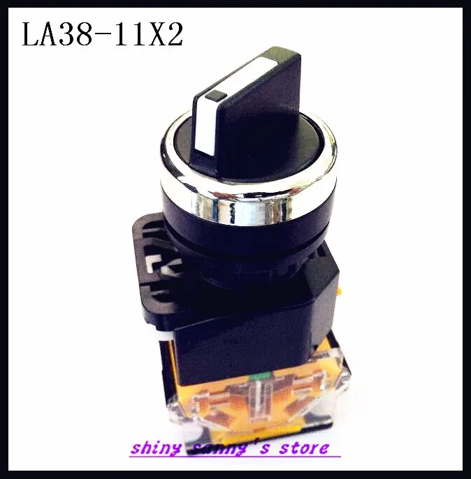 

1Pcs LA38-11X2 2 Position NO NC Maintained Select Selector Switch Rotary Switch Brand New