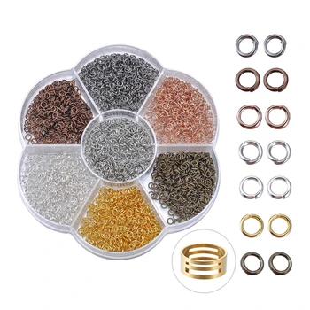 

350-2800PC/Box Stainless Steel Open Jump Rings 7 Colors Mixing 3-12mm Ring For DIY Jewelry Findings Making Necklace Accessories